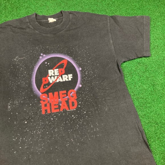 Vintage Red Dwarf Shirt Mens M Black 1994 Smeghead Sci Fi Comedy TV Show 90s Tee